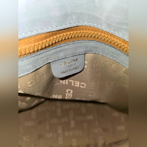 Celine Beautiful Suede Gray & Gold Shoulder Tote ✨️ (EUC)(SEE PICS) - Picture 6 of 9